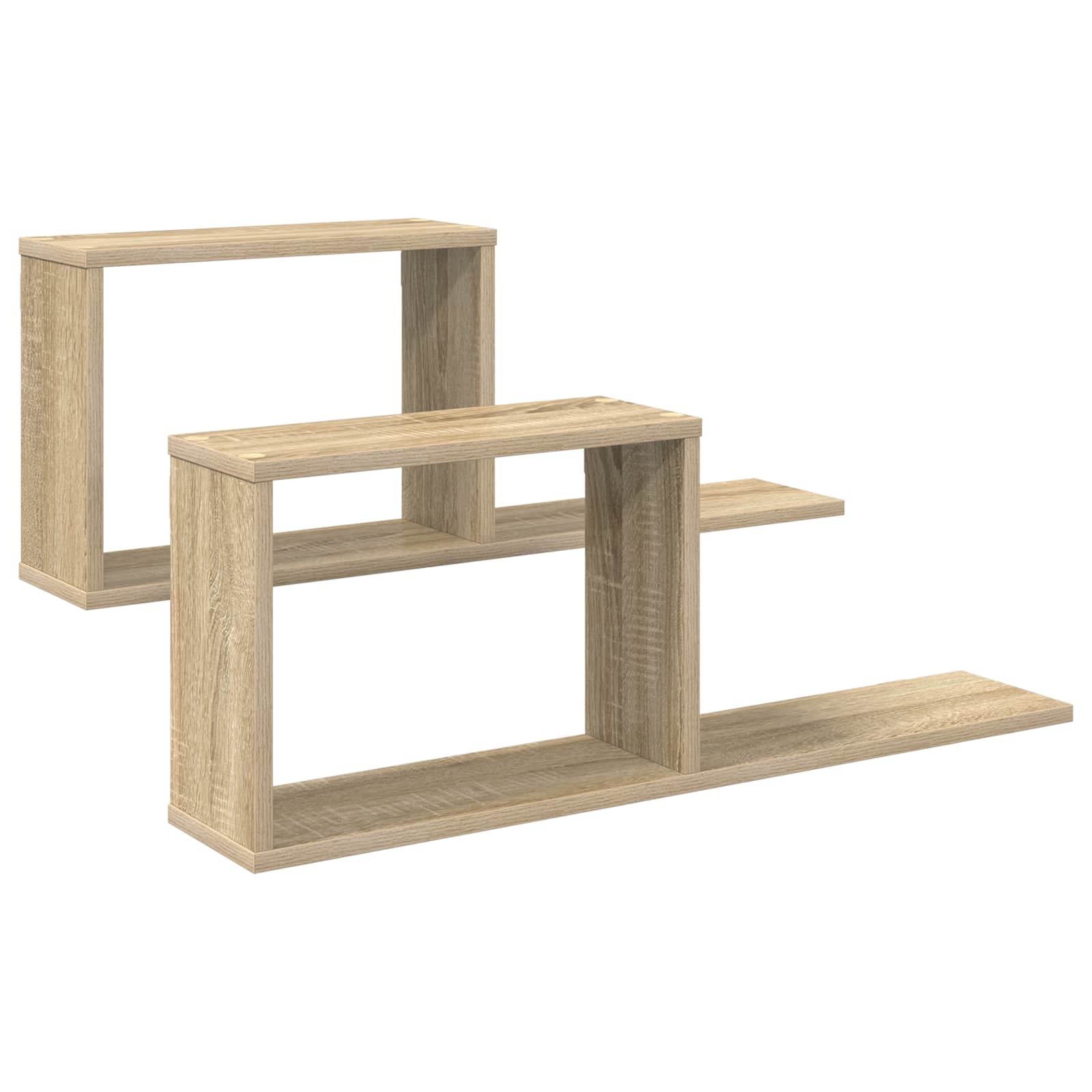 vidaXL Półki wiszące 2 pcs dąb Sonoma 80 x 15 x 30 cm