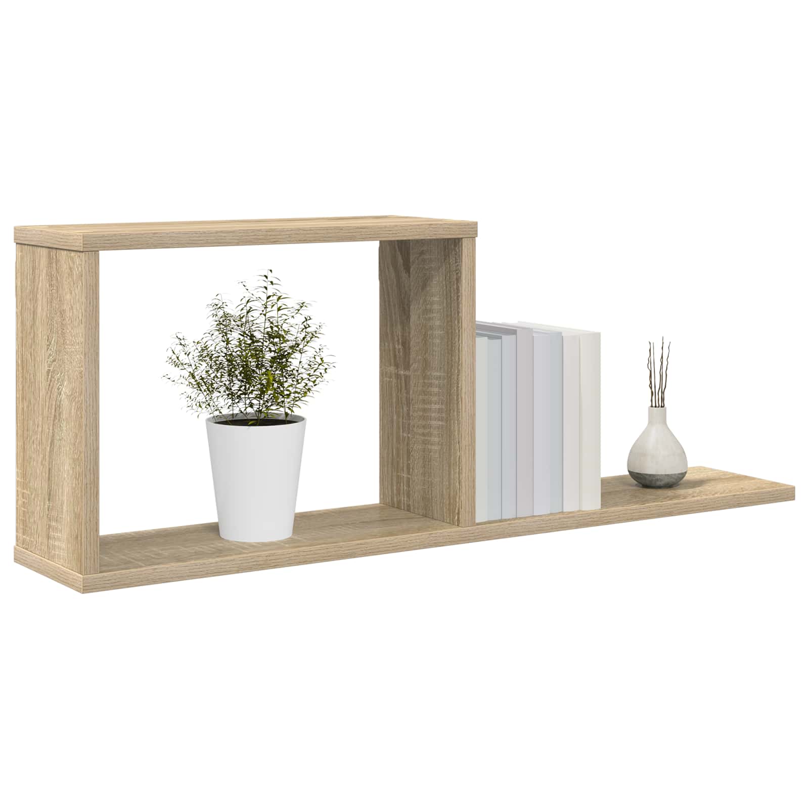 vidaXL Półki wiszące 2 pcs dąb Sonoma 80 x 15 x 30 cm
