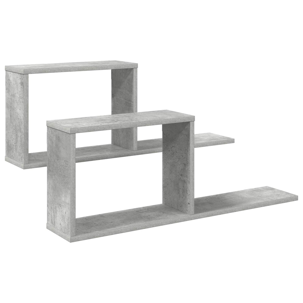 vidaXL Półki wiszące 2 pcs Betonowy szary 80 x 15 x 30 cm
