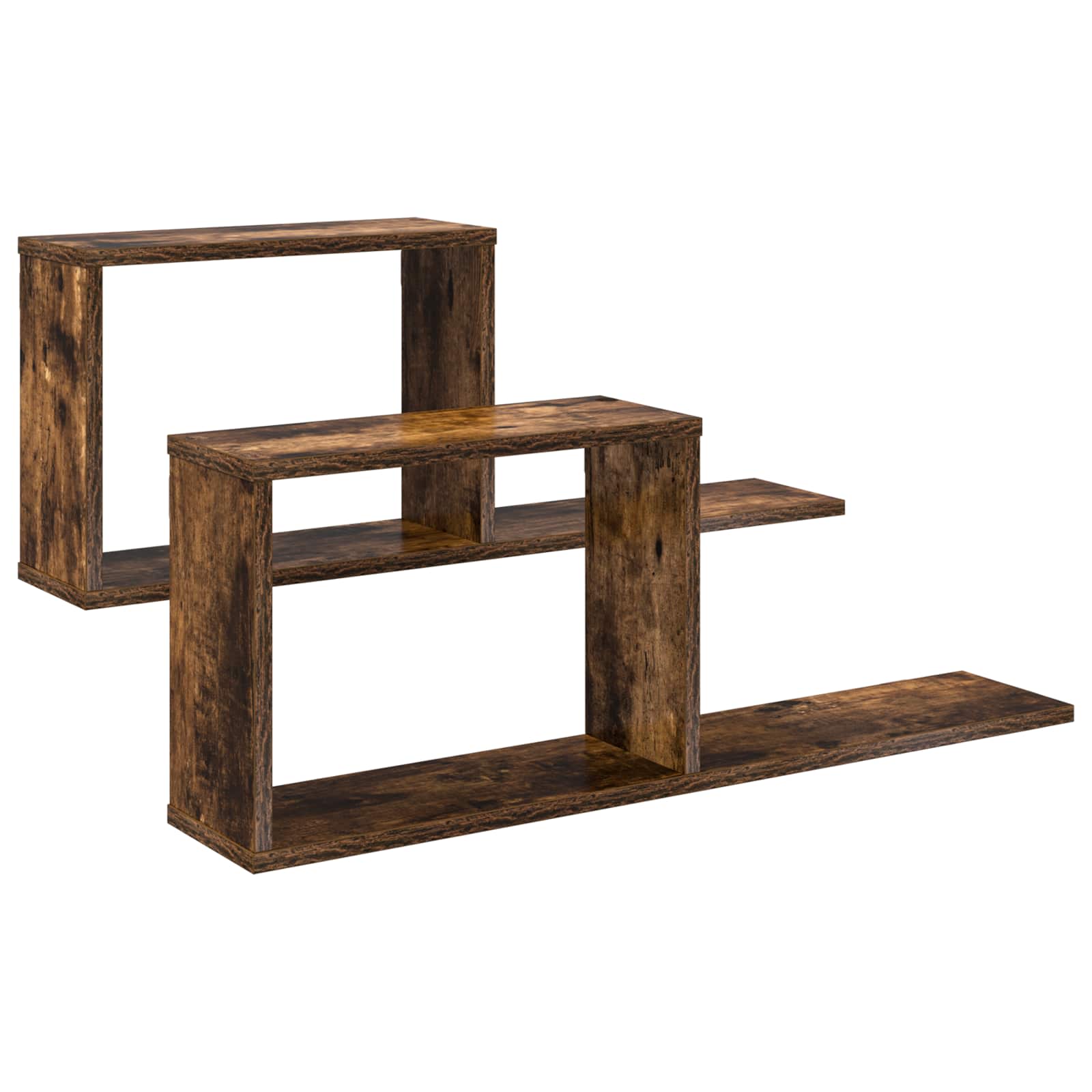 vidaXL Półki wiszące 2 pcs Dąb wędzony 80 x 15 x 30 cm