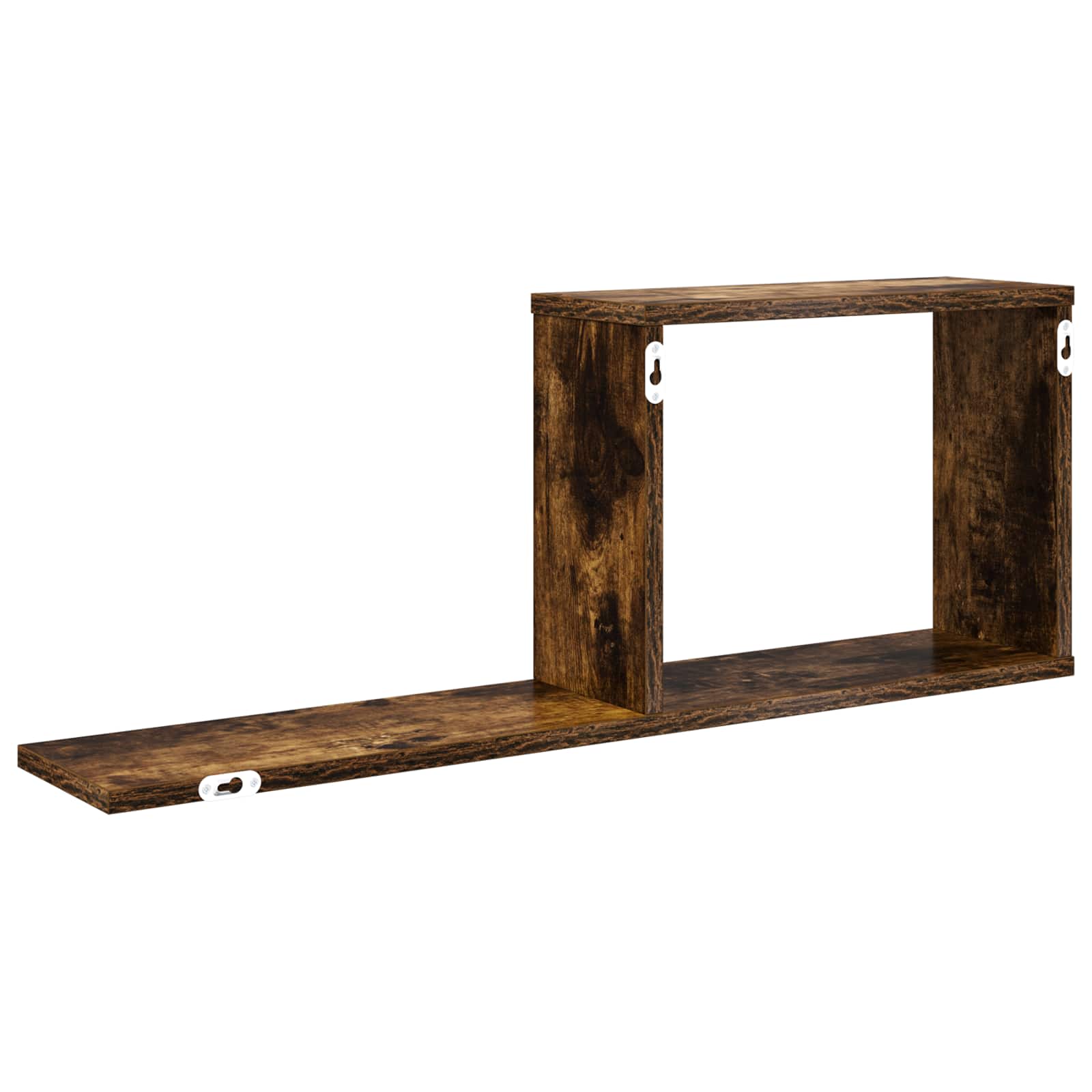 vidaXL Półki wiszące 2 pcs Dąb wędzony 80 x 15 x 30 cm