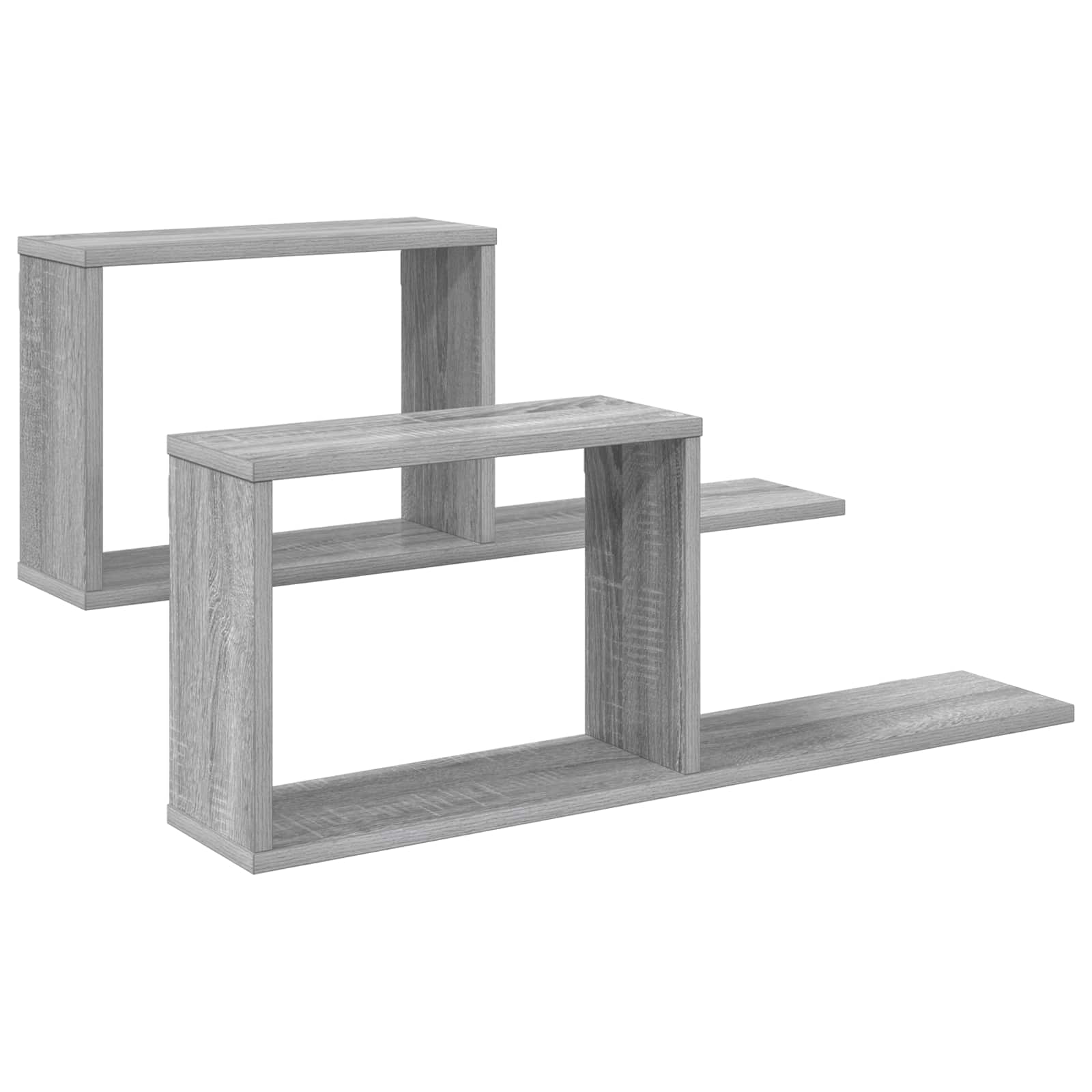 vidaXL Półki wiszące 2 pcs Szary Sonoma 80 x 15 x 30 cm