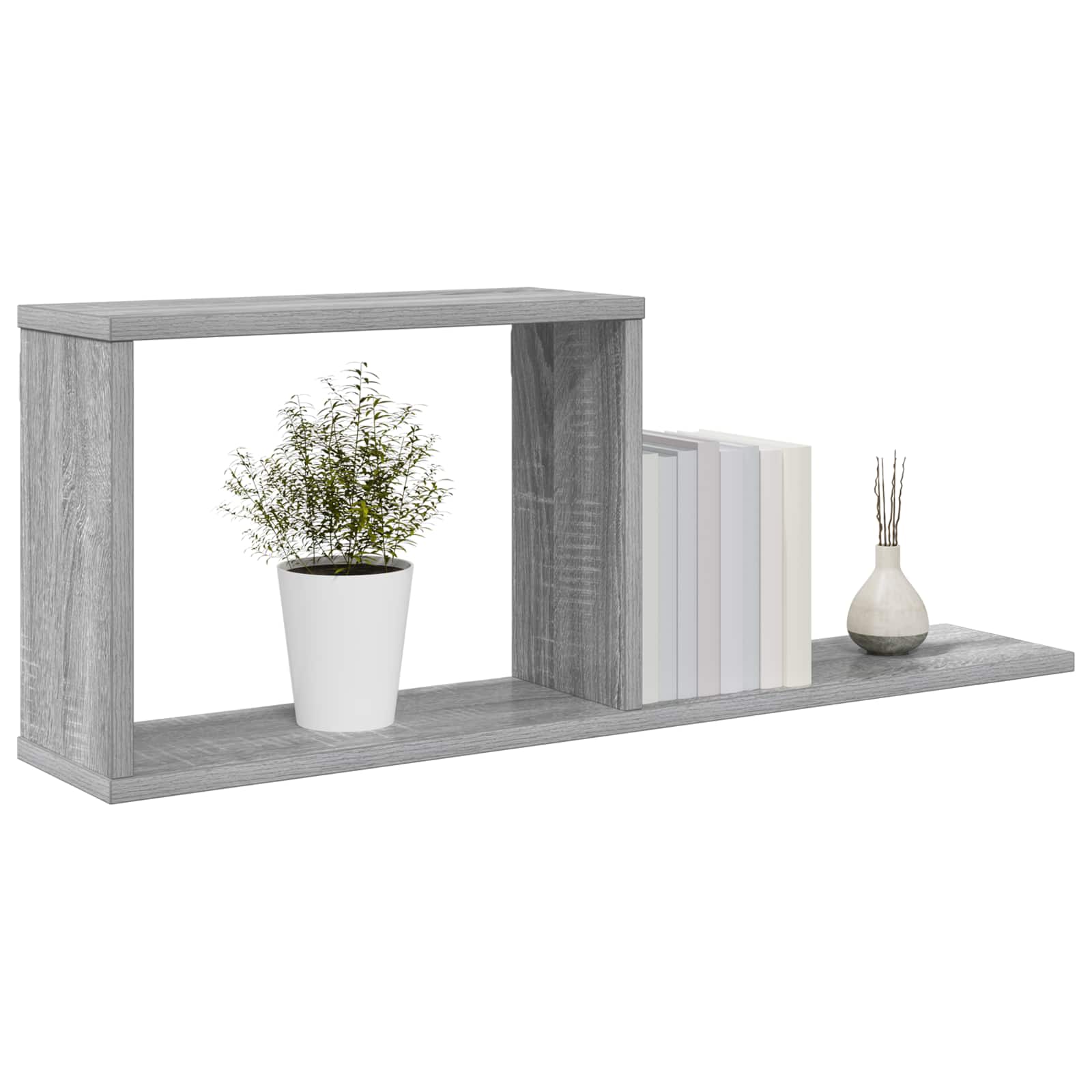 vidaXL Półki wiszące 2 pcs Szary Sonoma 80 x 15 x 30 cm