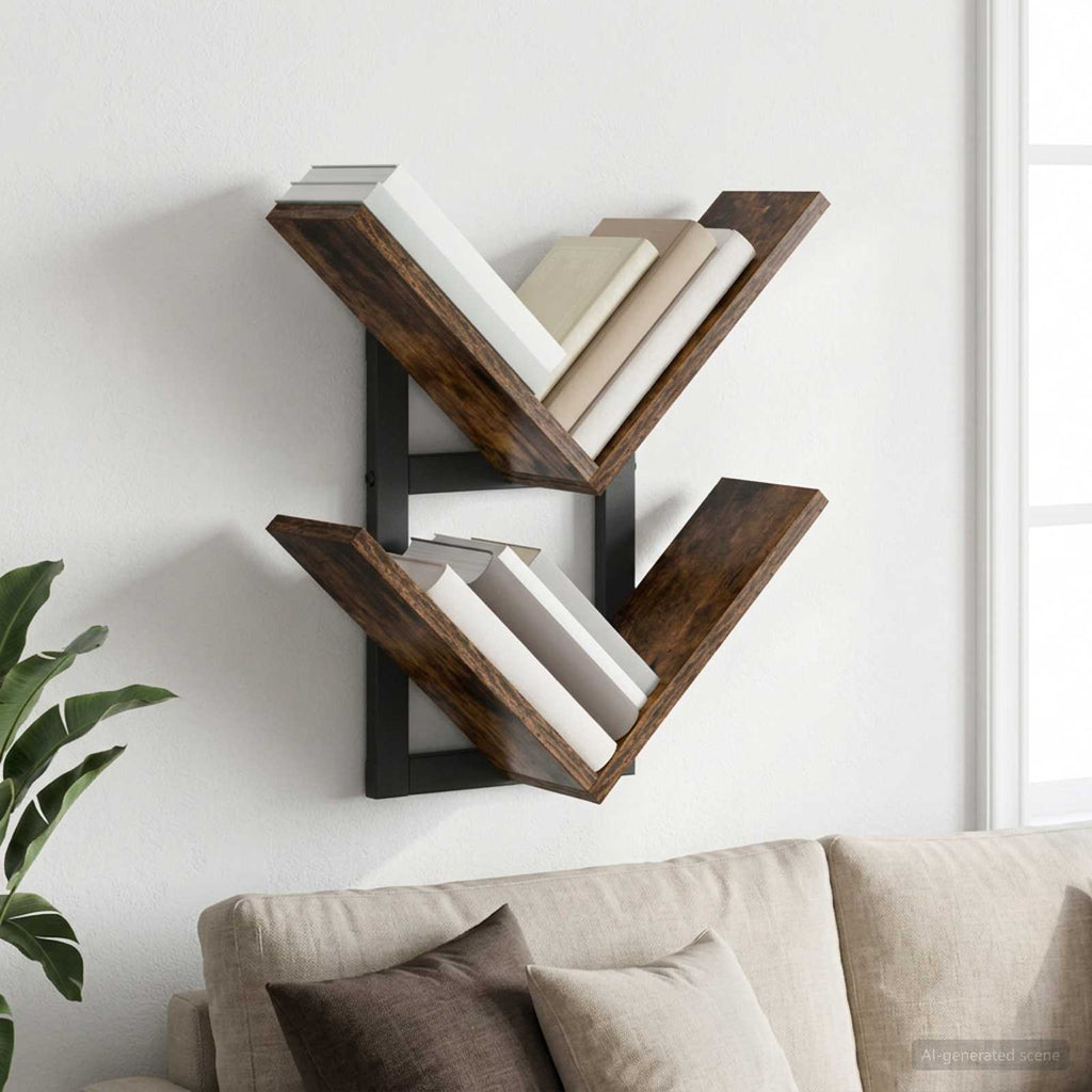 vidaXL Półka wisząca Dąb wędzony 43 x 15 x 47 cm Drewno inżynieryjne
