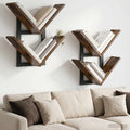 vidaXL Półka wisząca 2 pcs Dąb wędzony 43 x 15 x 47 cm