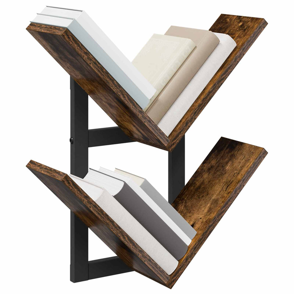 vidaXL Półka wisząca 2 pcs Dąb wędzony 43 x 15 x 47 cm