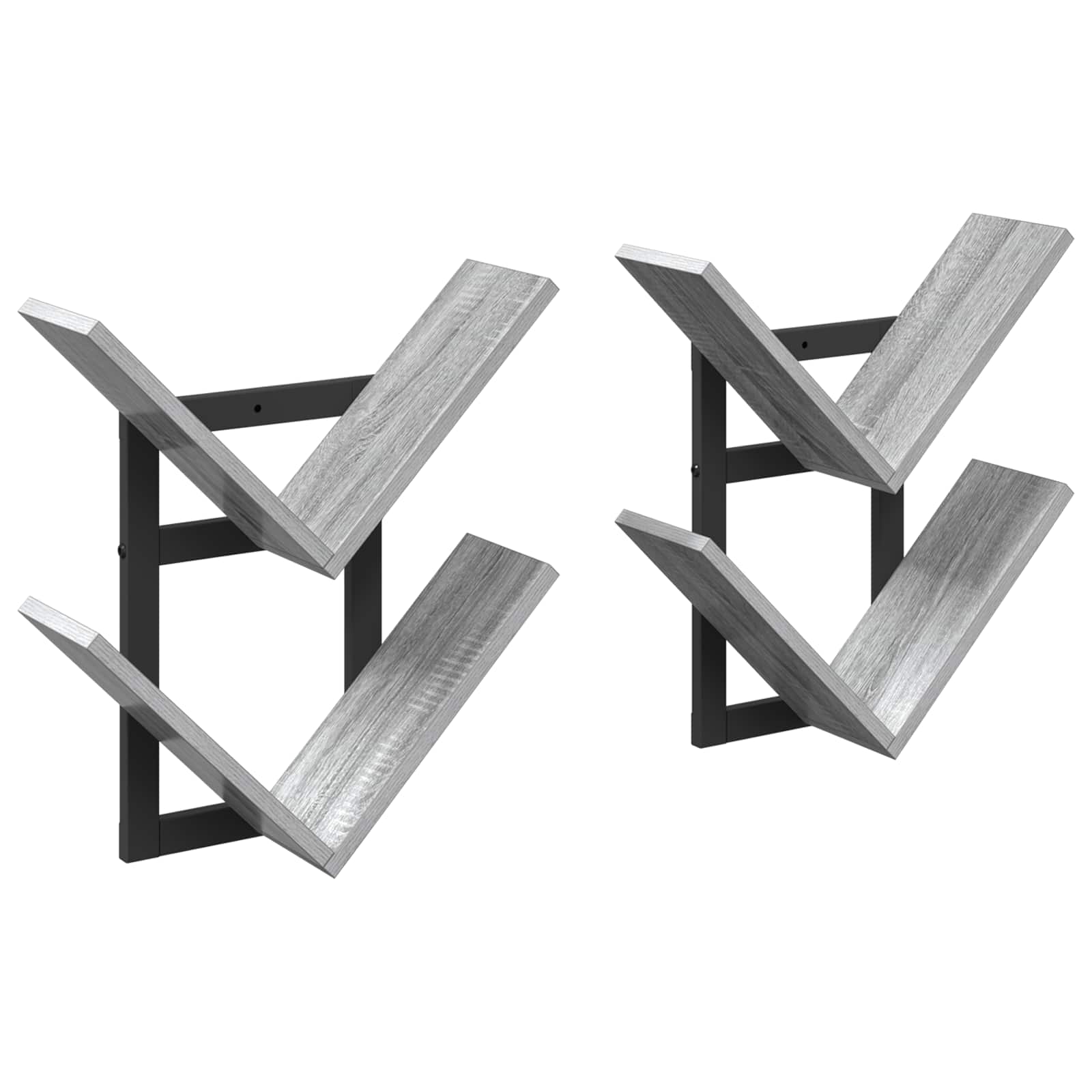 vidaXL Półka wisząca 2 pcs Szary Sonoma 43 x 15 x 47 cm