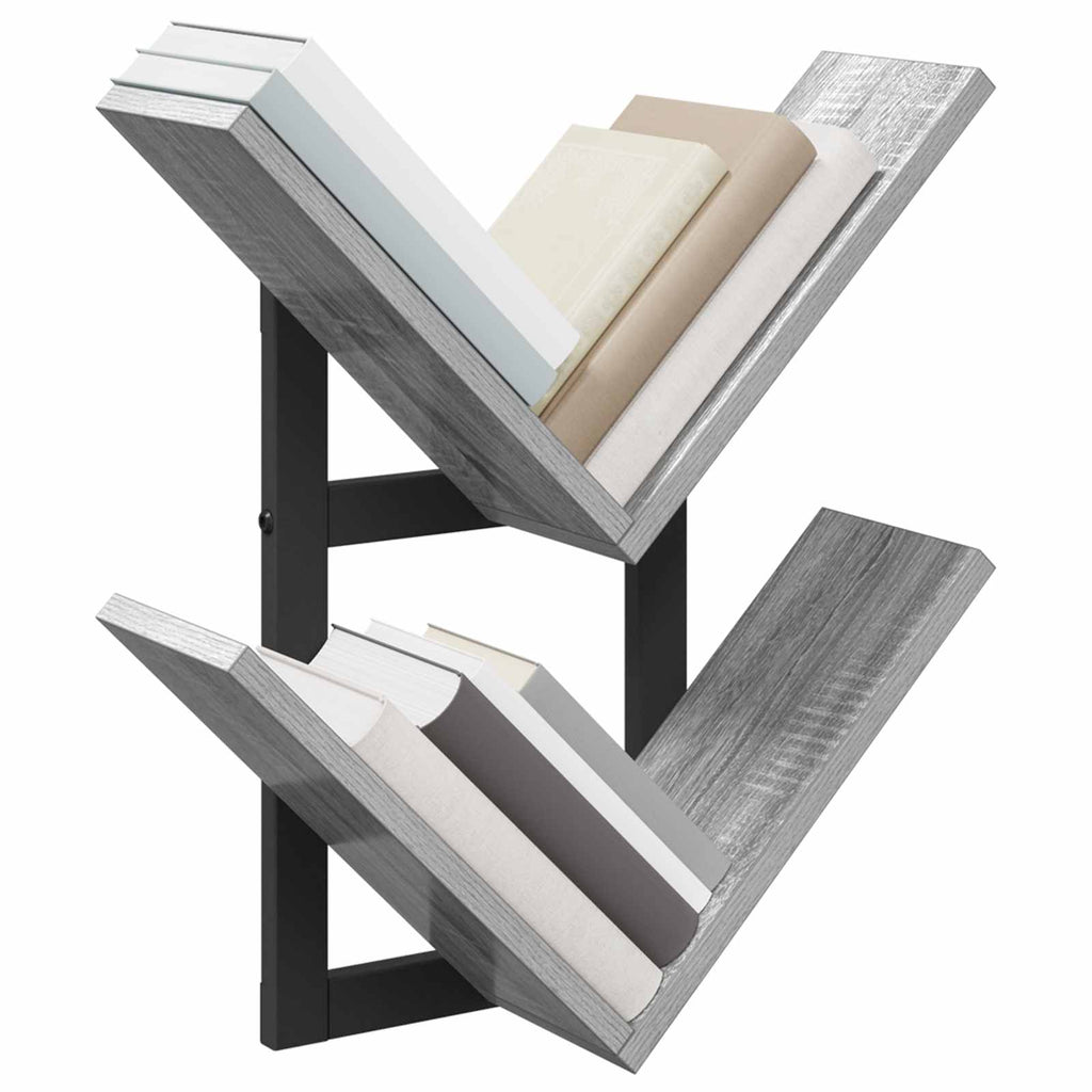 vidaXL Półka wisząca 2 pcs Szary Sonoma 43 x 15 x 47 cm