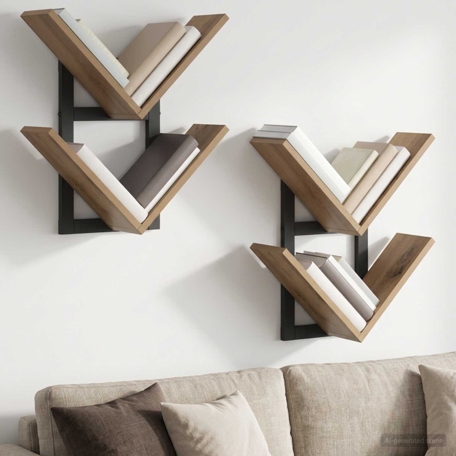 vidaXL Półka wisząca 2 pcs Dąb artisan 43 x 15 x 47 cm