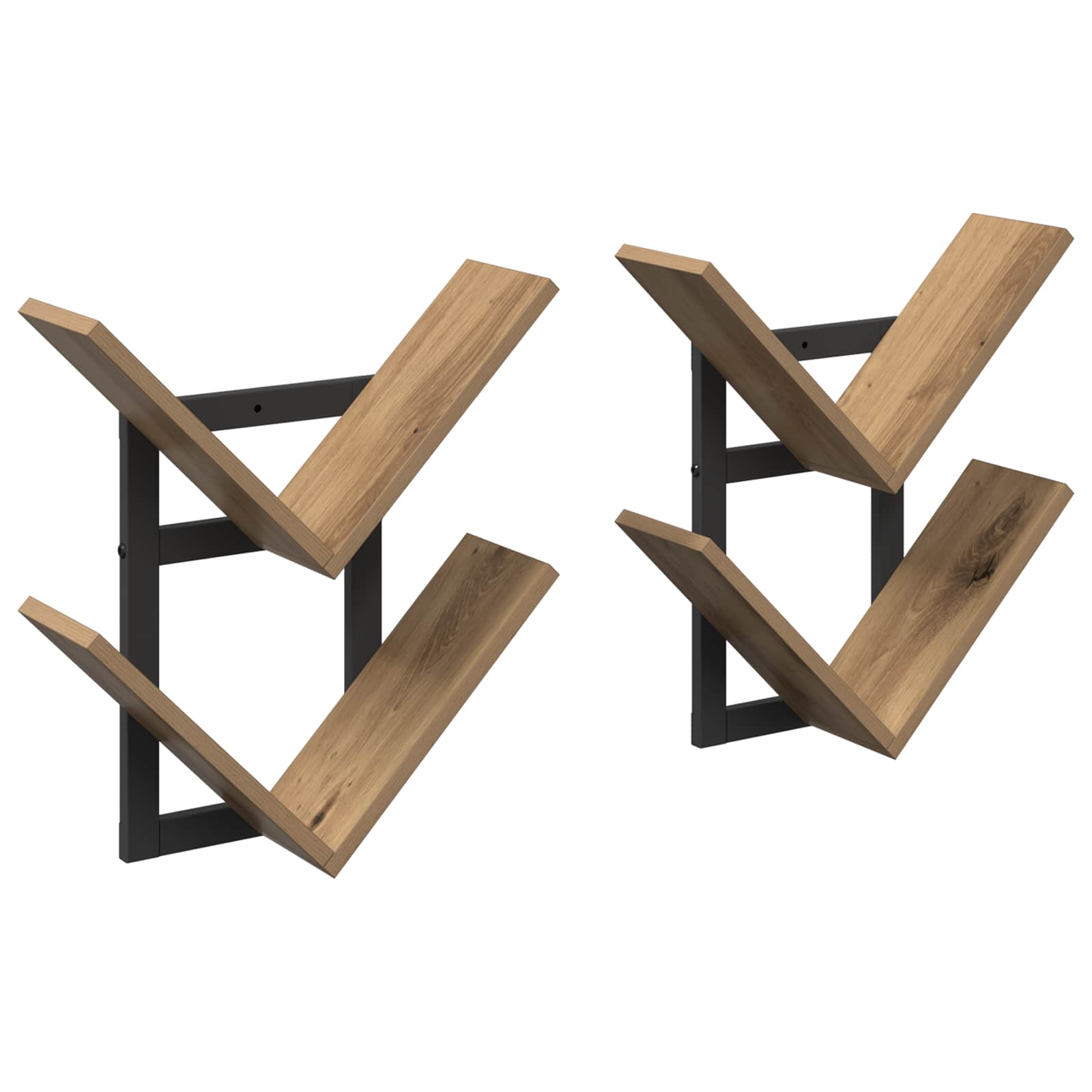 vidaXL Półka wisząca 2 pcs Dąb artisan 43 x 15 x 47 cm