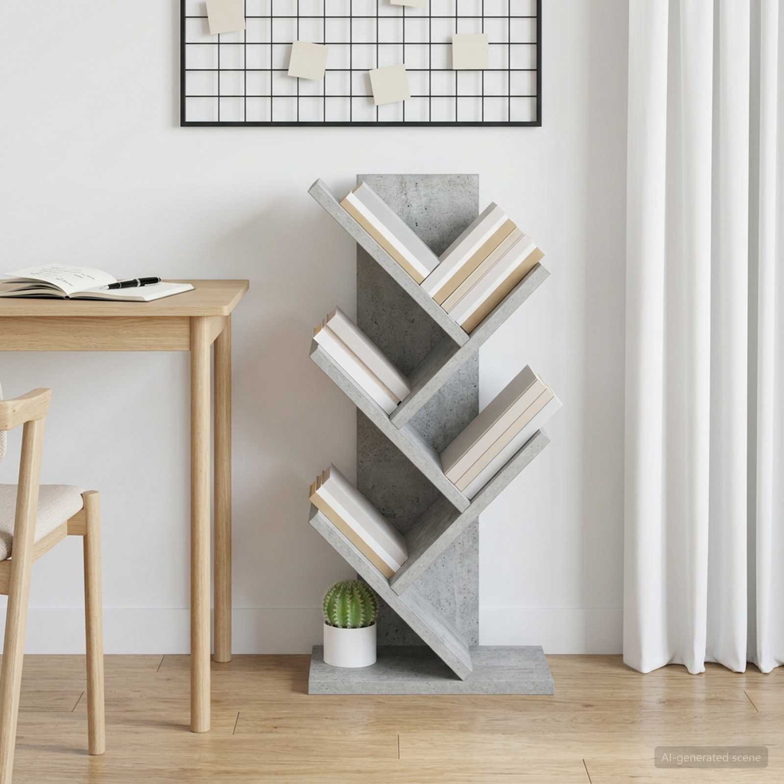 vidaXL Półka na książki w kształcie drzewa 4-poziomowa 30 x 18 x 60 cm