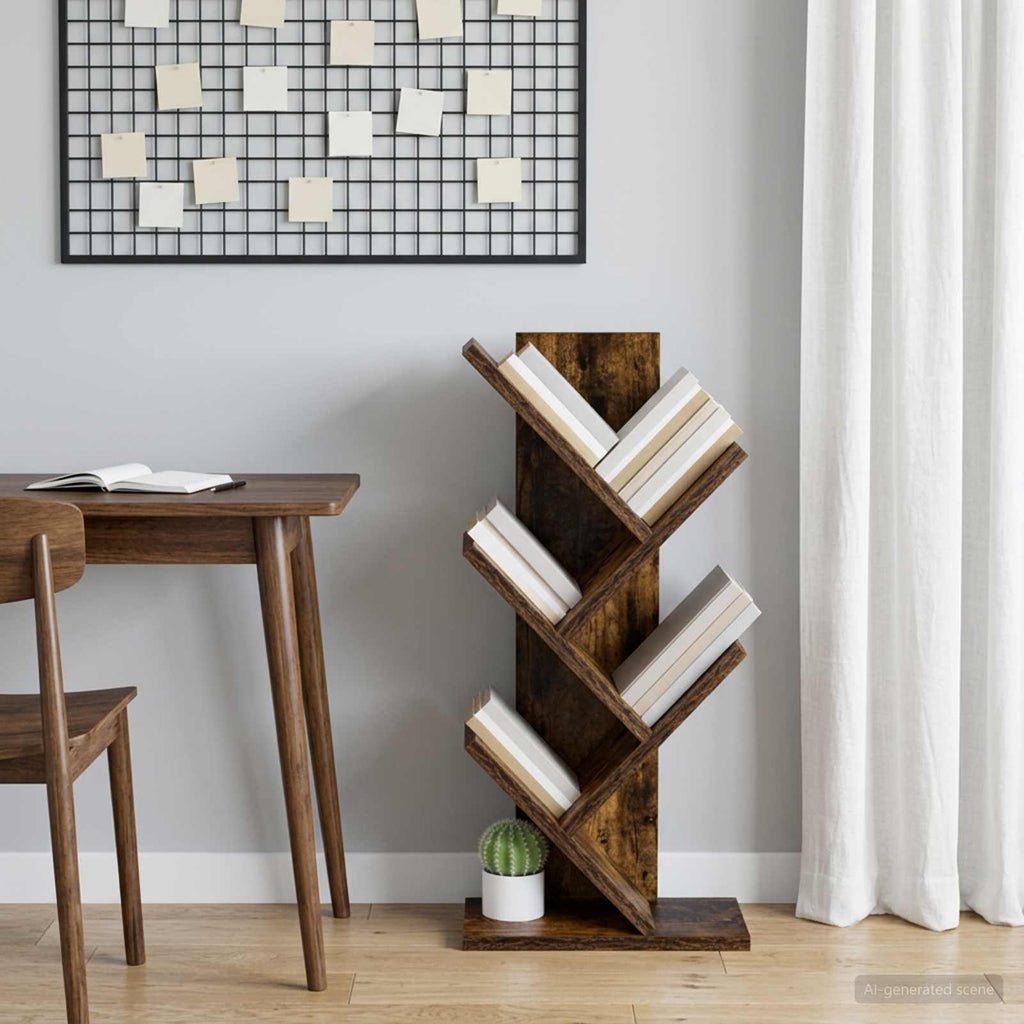 vidaXL Półka na książki w kształcie drzewa 4-półkowa 30 x 18 x 60 cm