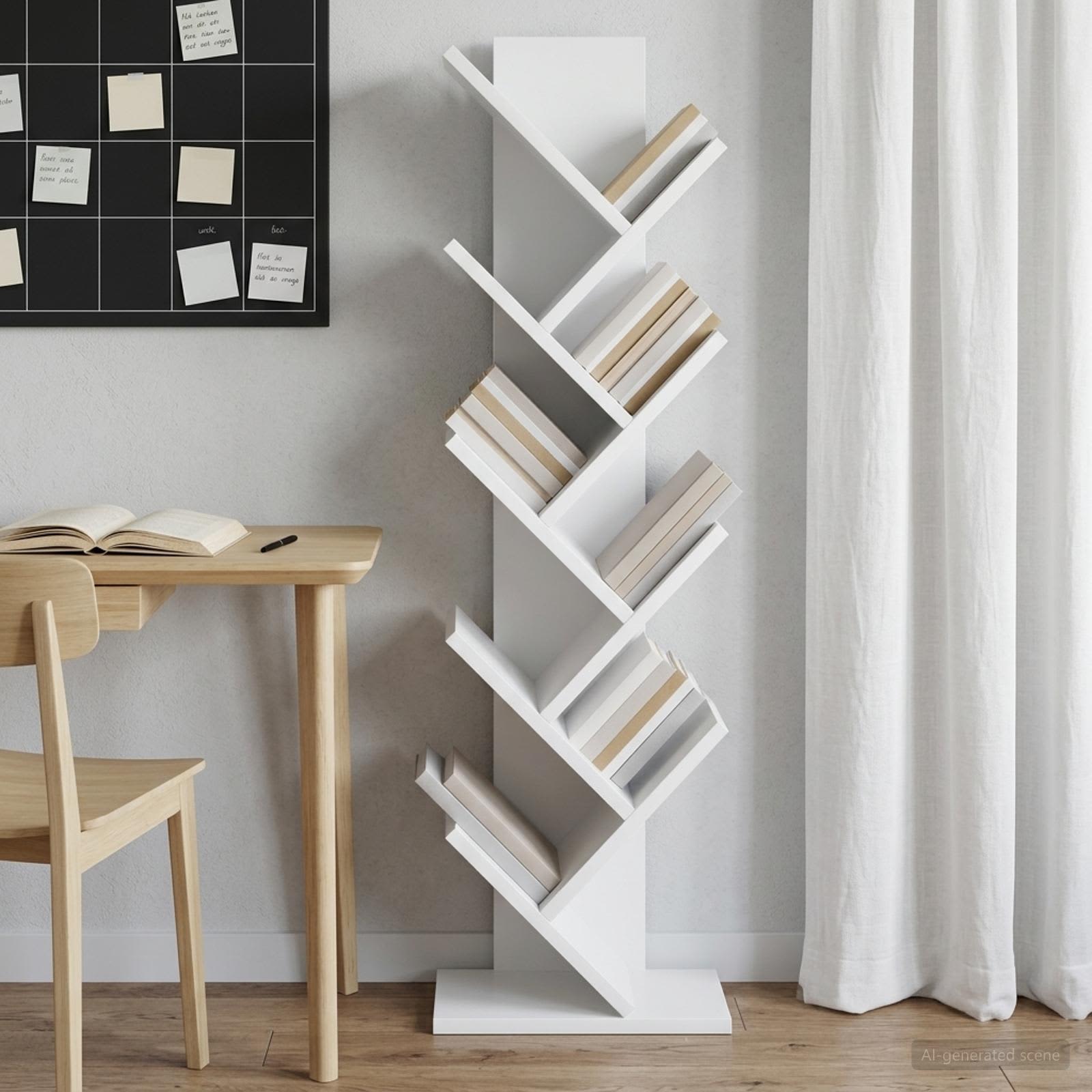 vidaXL Półka na książki w kształcie drzewa 6-półkowa 30 x 18 x 100 cm