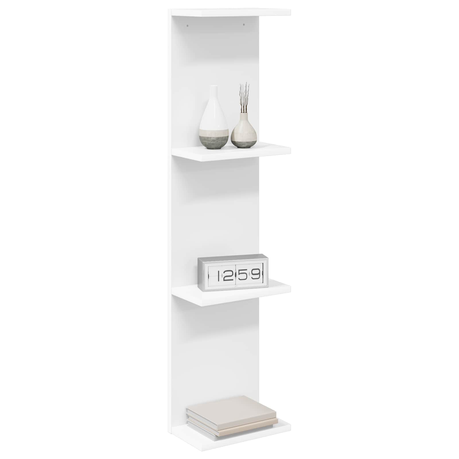 vidaXL Półka ścienna Biały 25 x 15 x 100 cm Drewno inżynieryjne