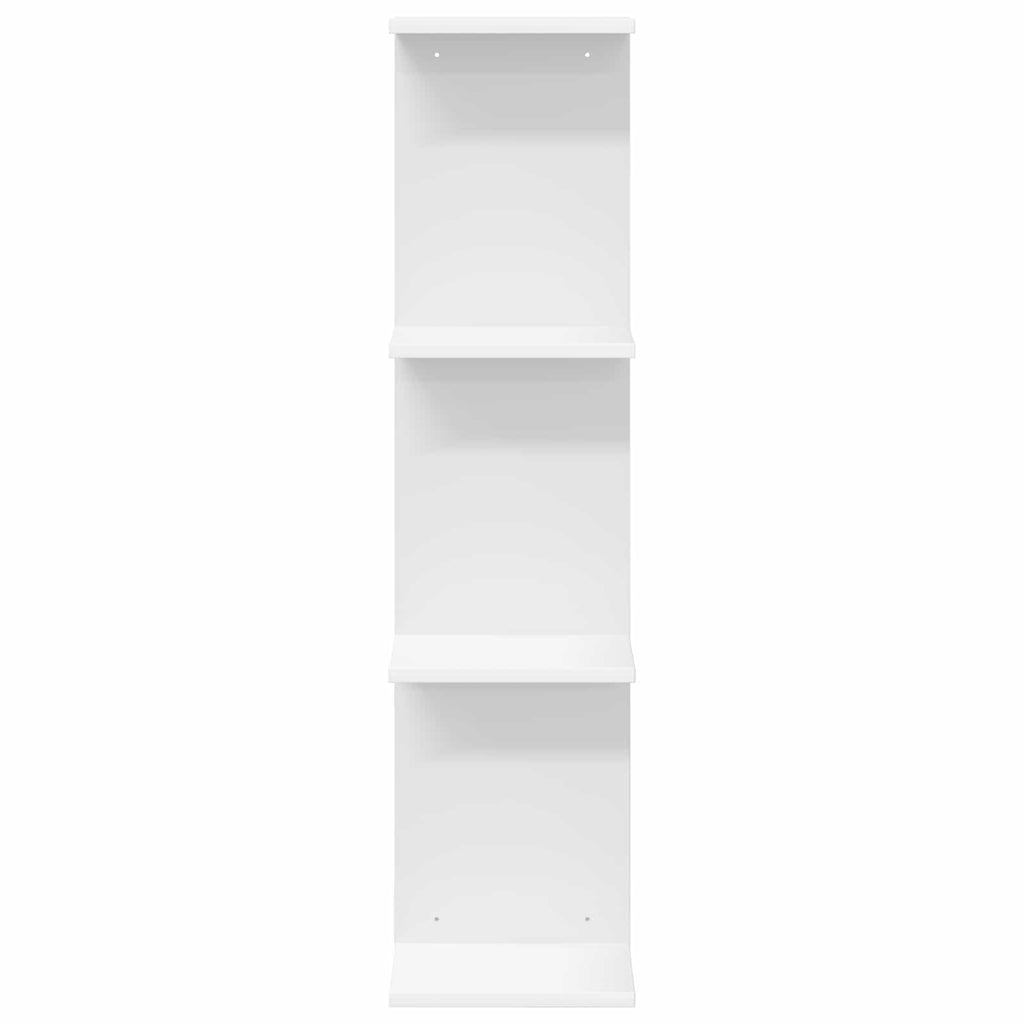 vidaXL Półka ścienna 2 pcs Biały 25 x 15 x 100 cm Drewno inżynieryjne