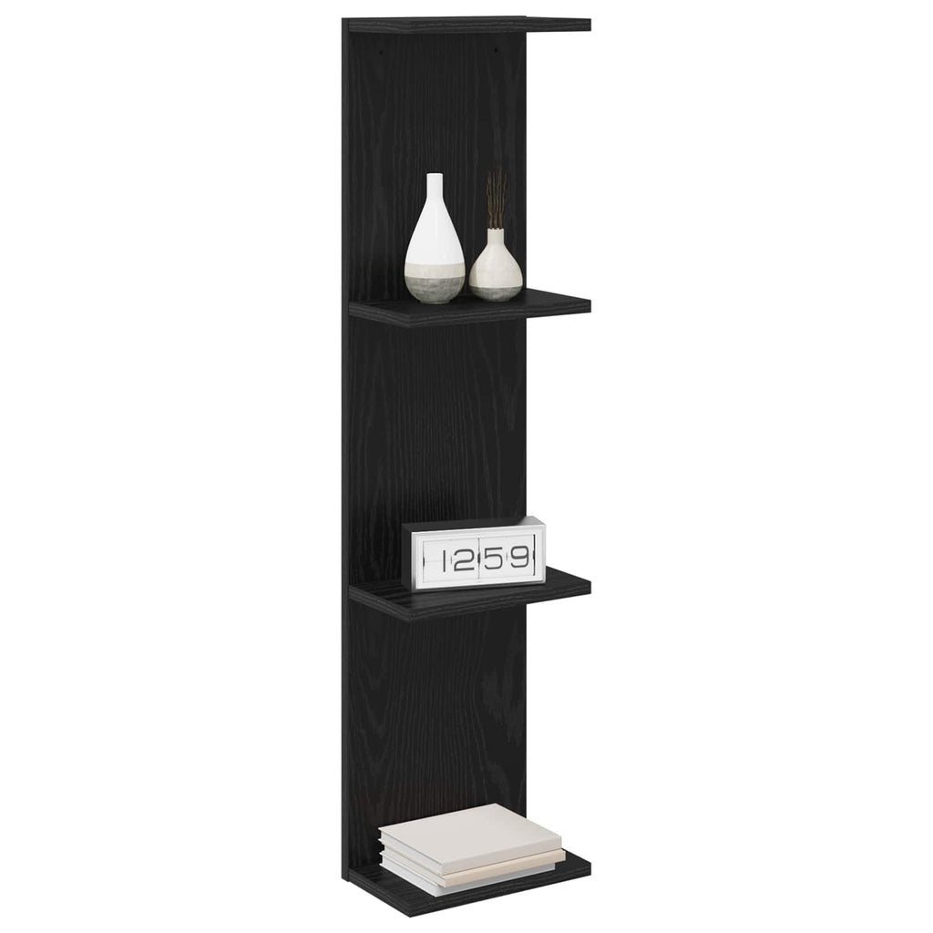 vidaXL Półka ścienna Czarny dąb 25 x 15 x 100 cm Drewno inżynieryjne