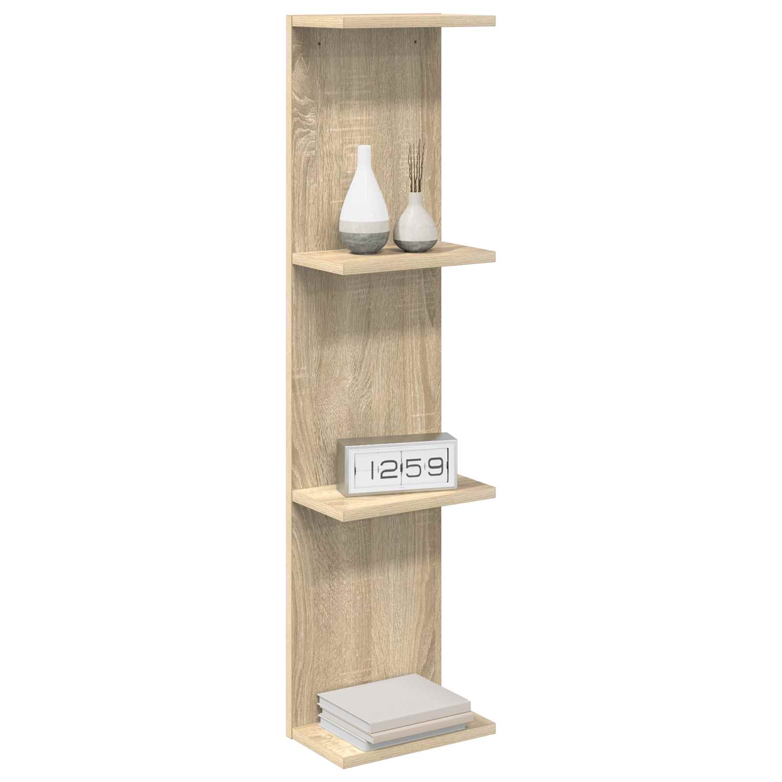 vidaXL Półka ścienna 2 pcs dąb Sonoma 25 x 15 x 100 cm