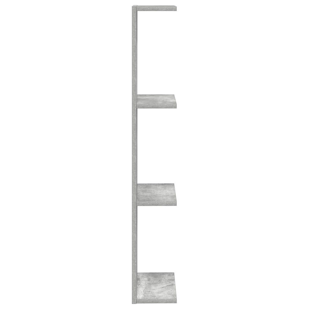 vidaXL Półka ścienna Betonowy szary 25 x 15 x 100 cm