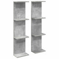 vidaXL Półka ścienna 2 pcs Betonowy szary 25 x 15 x 100 cm