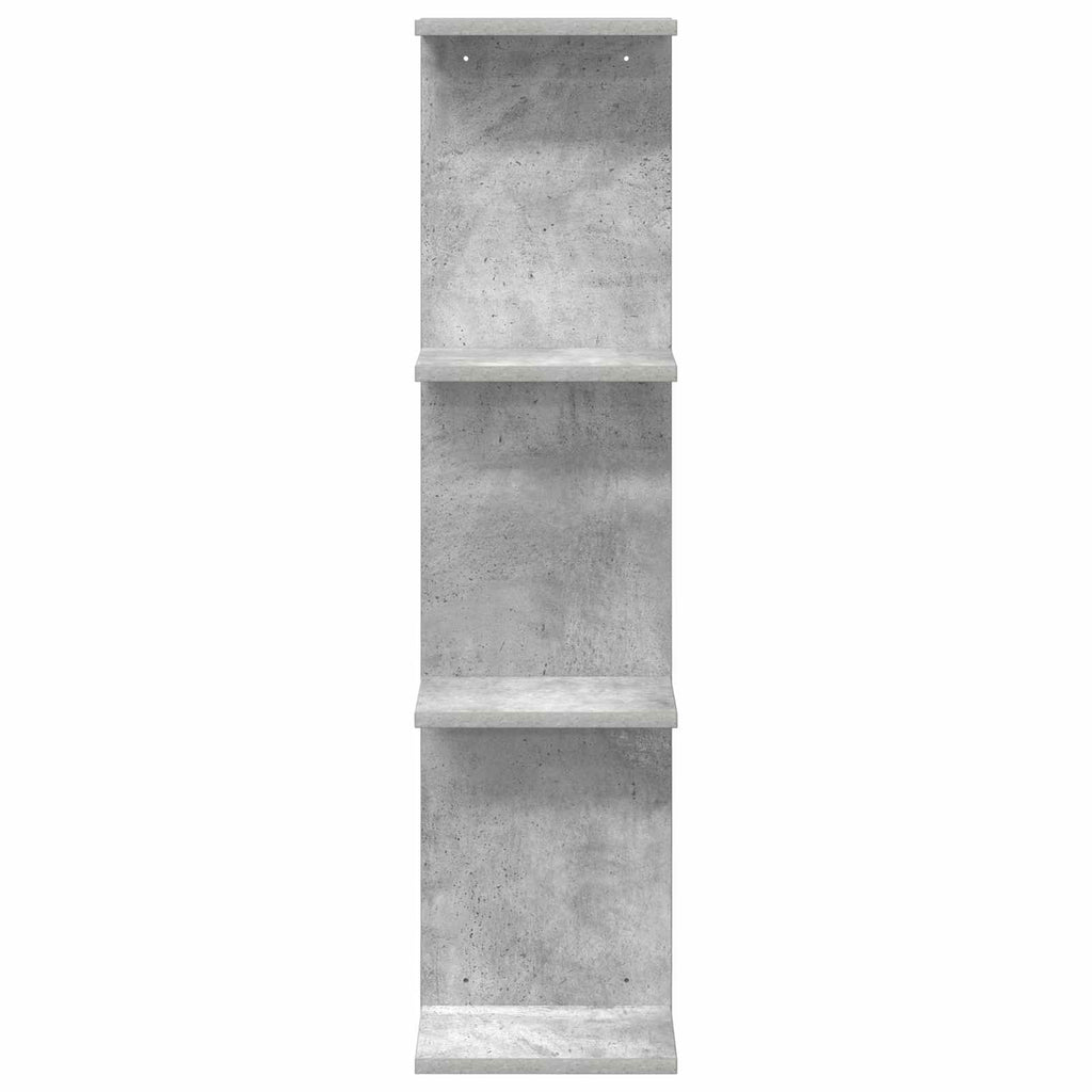 vidaXL Półka ścienna 2 pcs Betonowy szary 25 x 15 x 100 cm