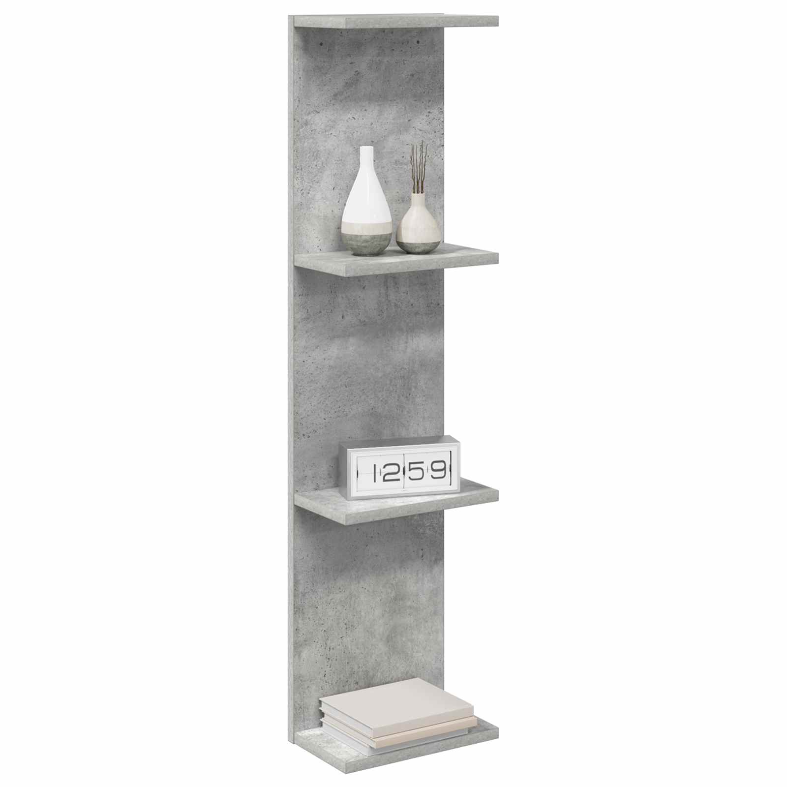 vidaXL Półka ścienna 2 pcs Betonowy szary 25 x 15 x 100 cm