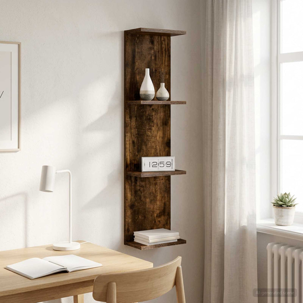 vidaXL Półka ścienna Dąb wędzony 25 x 15 x 100 cm Drewno inżynieryjne