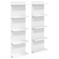 vidaXL Półka ścienna 2 pcs Biały 30 x 15 x 100 cm Drewno inżynieryjne