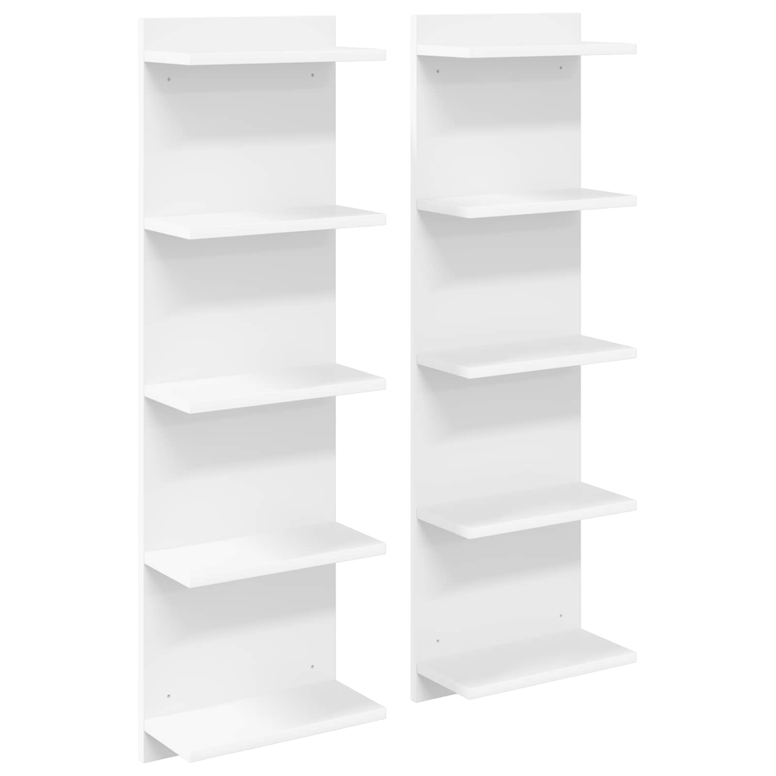vidaXL Półka ścienna 2 pcs Biały 30 x 15 x 100 cm Drewno inżynieryjne