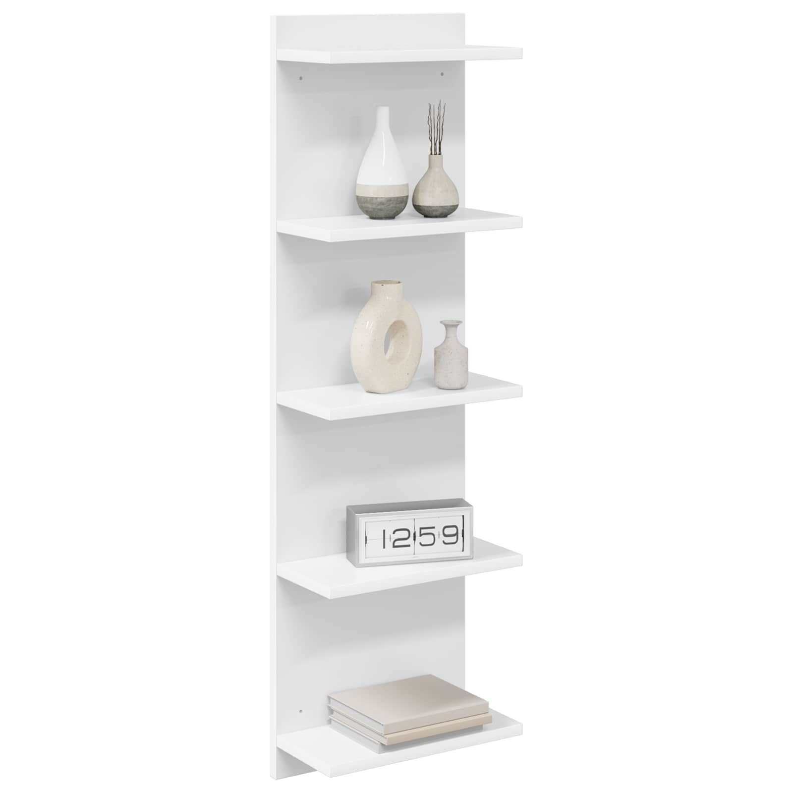 vidaXL Półka ścienna 2 pcs Biały 30 x 15 x 100 cm Drewno inżynieryjne