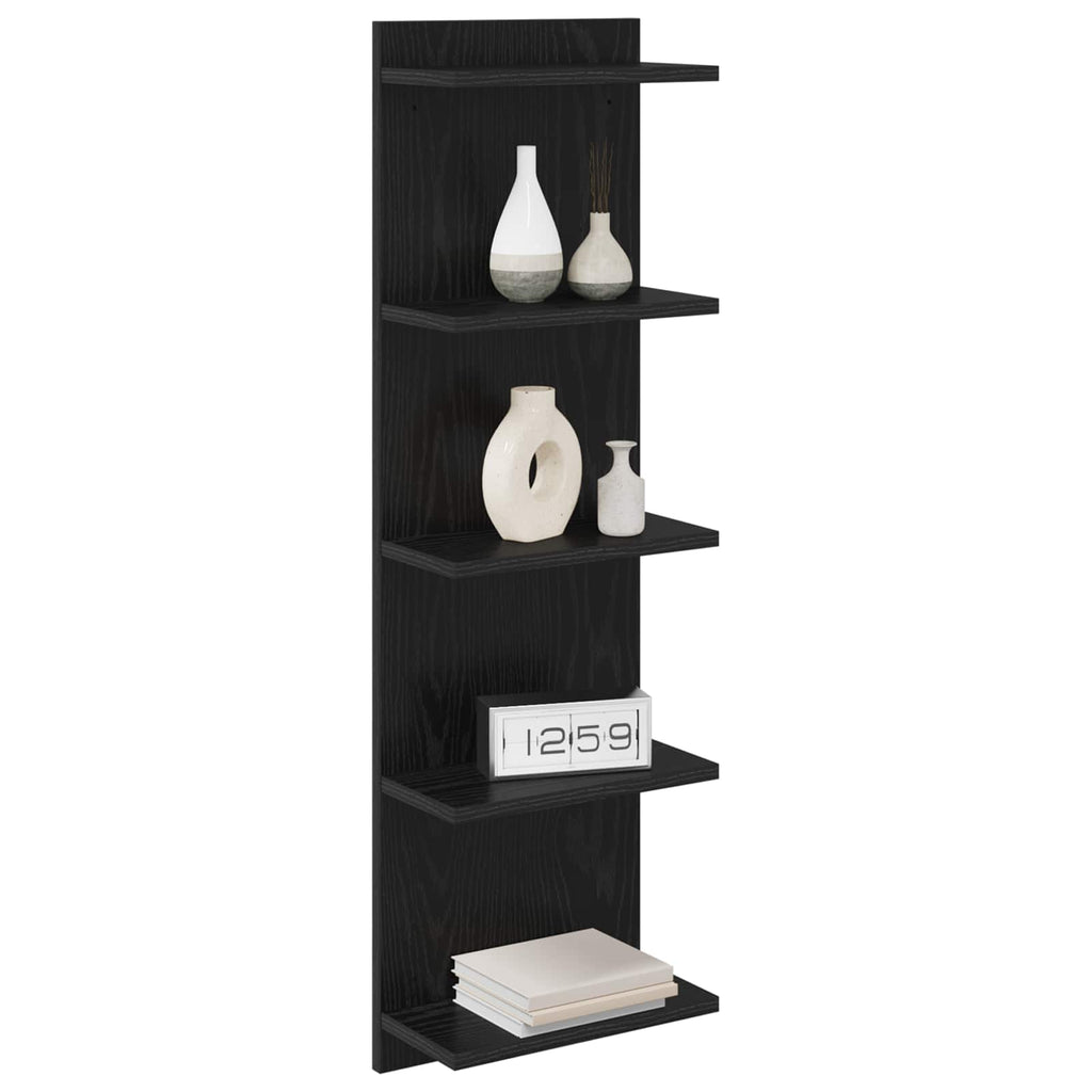 vidaXL Półka ścienna Czarny dąb 30 x 15 x 100 cm Drewno inżynieryjne