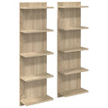 vidaXL Półka ścienna 2 pcs dąb Sonoma 30 x 15 x 100 cm