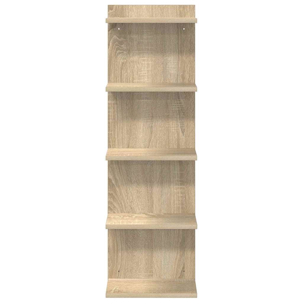 vidaXL Półka ścienna 2 pcs dąb Sonoma 30 x 15 x 100 cm