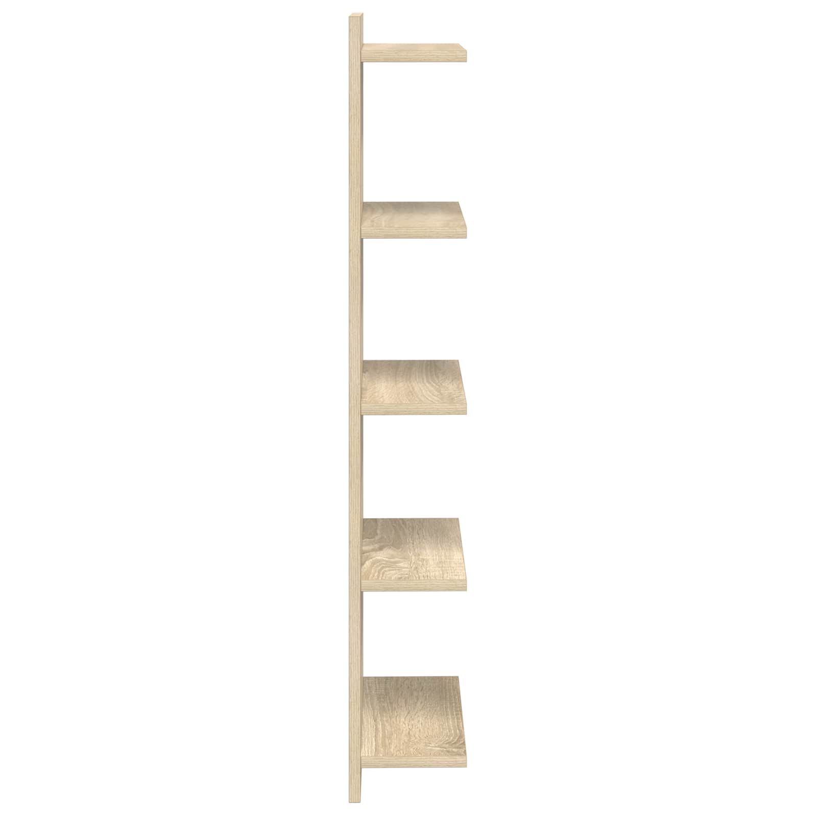 vidaXL Półka ścienna 2 pcs dąb Sonoma 30 x 15 x 100 cm