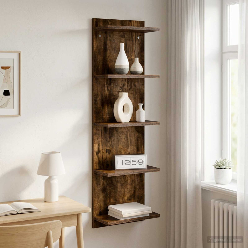 vidaXL Półka ścienna Dąb wędzony 30 x 15 x 100 cm Drewno inżynieryjne