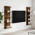 vidaXL Półka ścienna 2 szt. Dąb wędzony 30 x 15 x 100 cm
