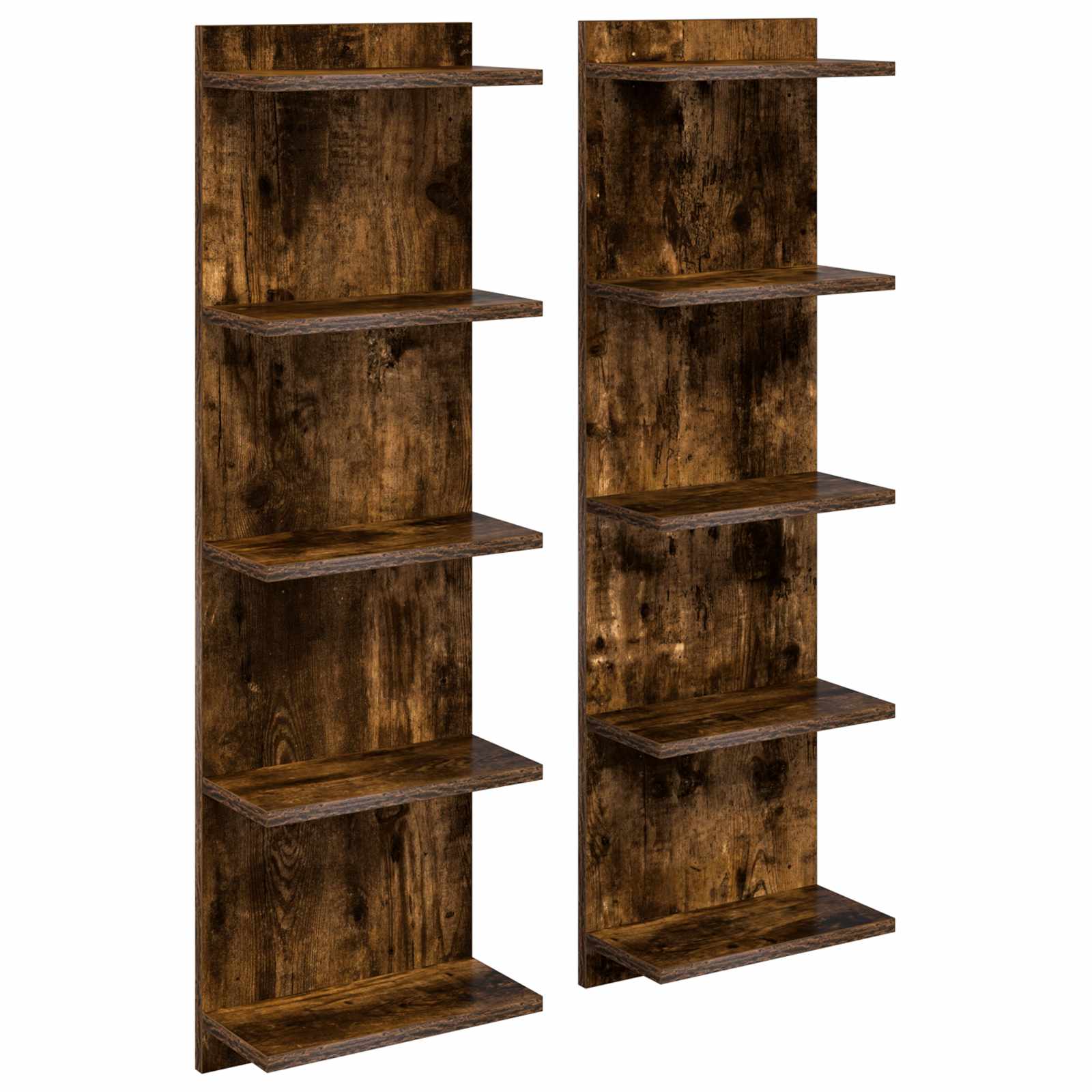vidaXL Półka ścienna 2 szt. Dąb wędzony 30 x 15 x 100 cm