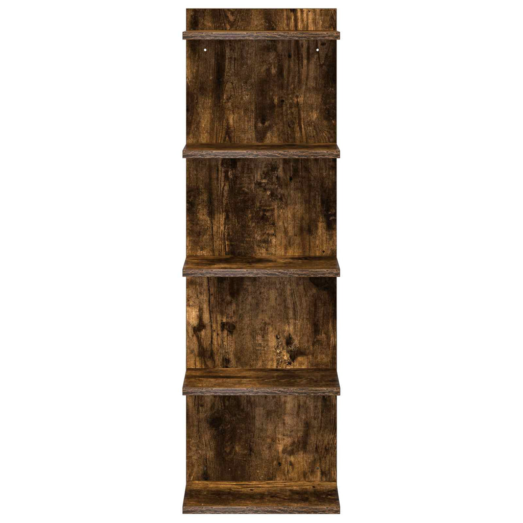 vidaXL Półka ścienna 2 szt. Dąb wędzony 30 x 15 x 100 cm