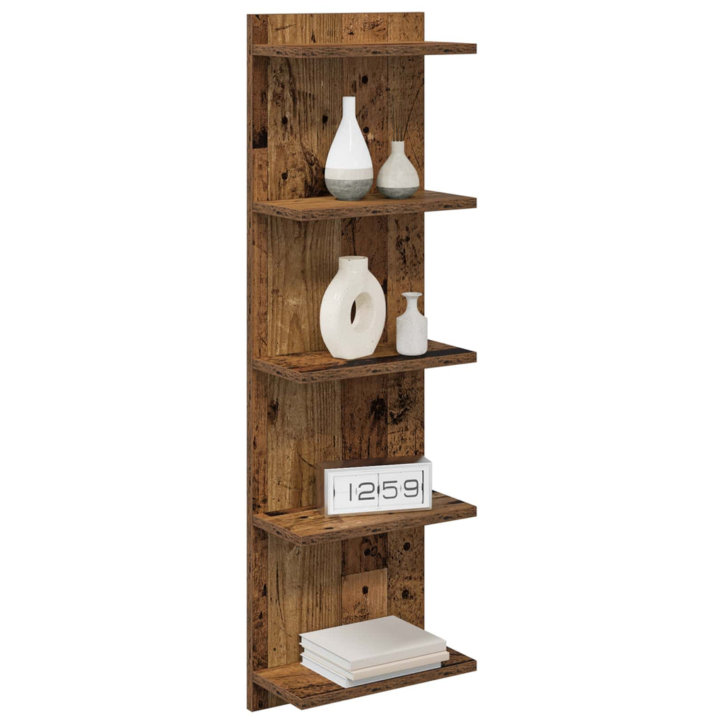vidaXL Półka ścienna Stare drewno 30 x 15 x 100 cm Drewno inżynieryjne