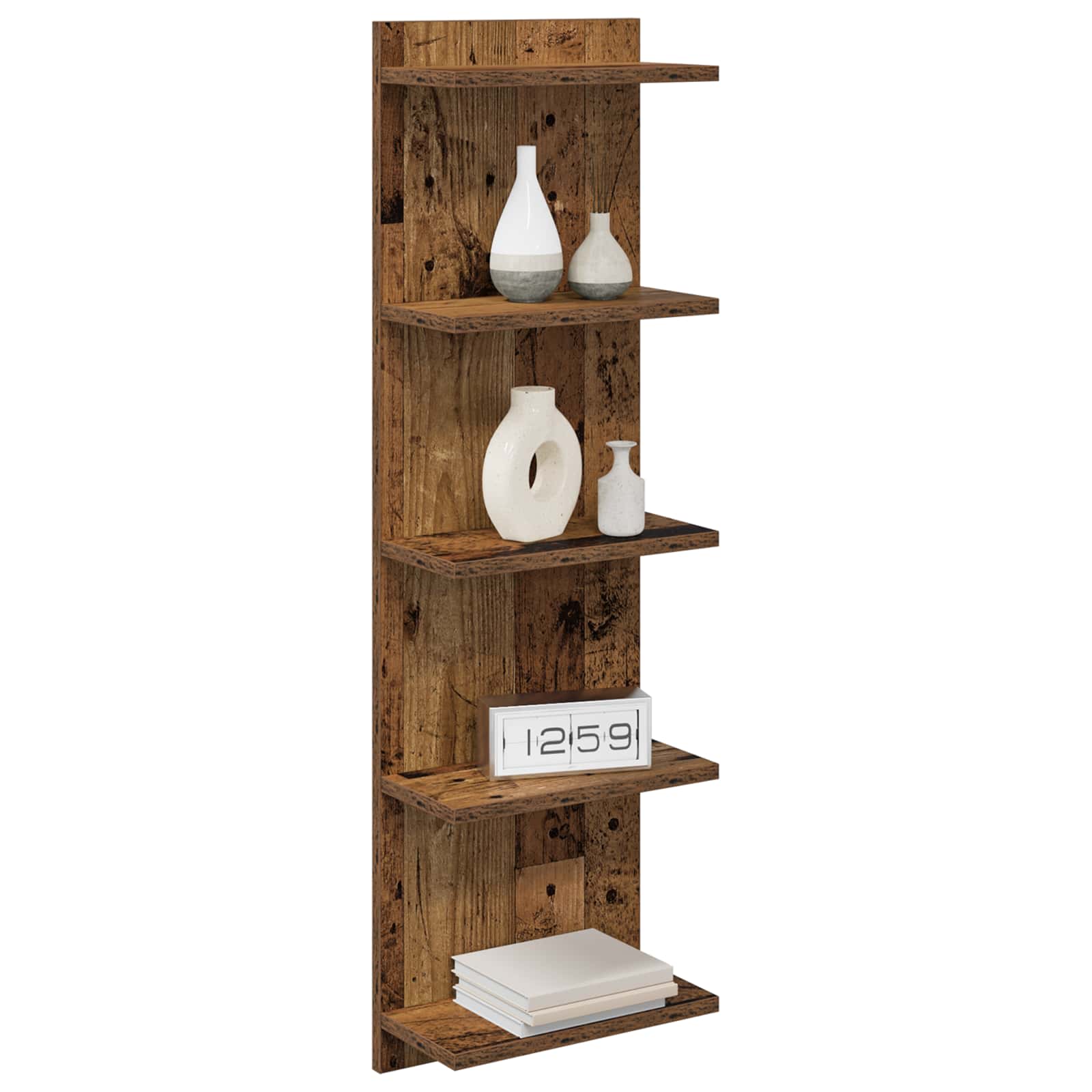vidaXL Półka ścienna Stare drewno 30 x 15 x 100 cm Drewno inżynieryjne