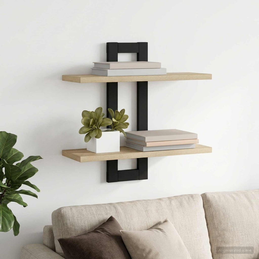vidaXL Półki wiszące dąb Sonoma 40 x 15 x 40 cm Drewno inżynieryjne