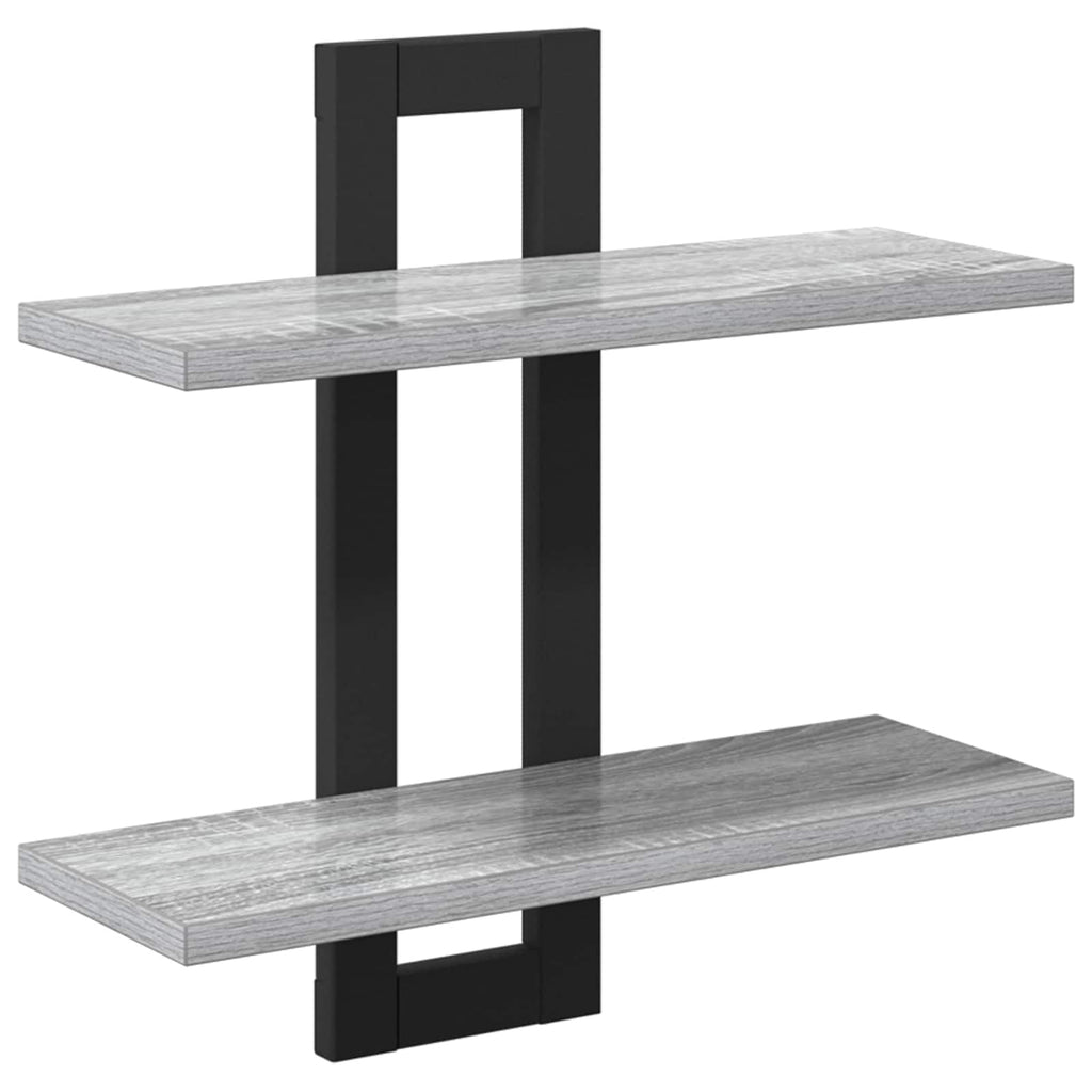 vidaXL Półki wiszące Szary Sonoma 40 x 15 x 40 cm Drewno inżynieryjne
