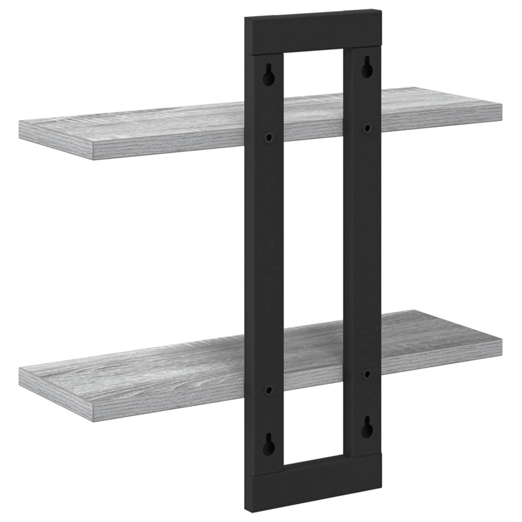 vidaXL Półki wiszące Szary Sonoma 40 x 15 x 40 cm Drewno inżynieryjne