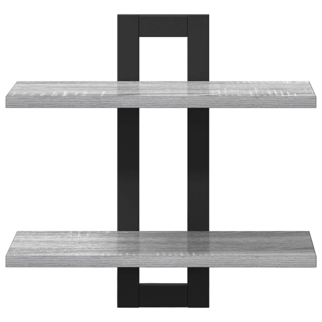 vidaXL Półki wiszące Szary Sonoma 40 x 15 x 40 cm Drewno inżynieryjne