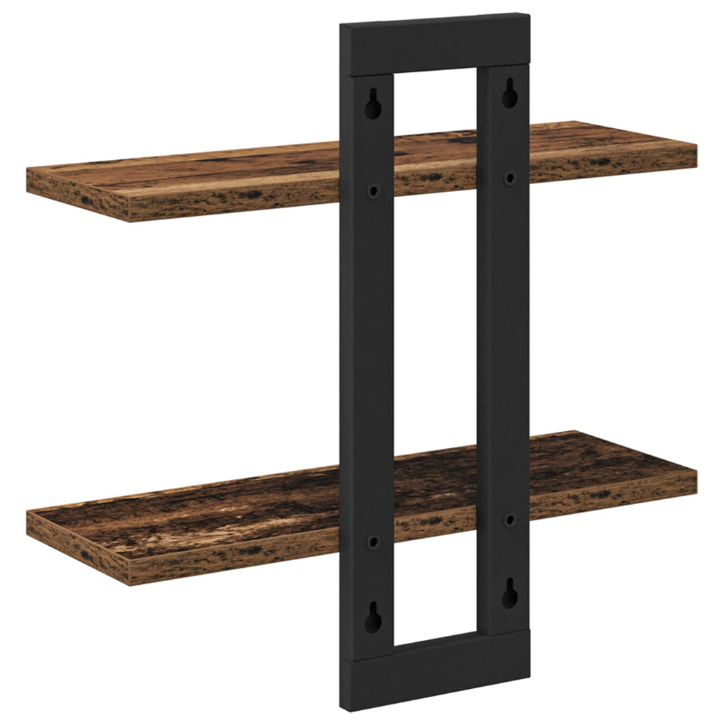 vidaXL Półki wiszące Stare drewno 40 x 15 x 40 cm Drewno inżynieryjne