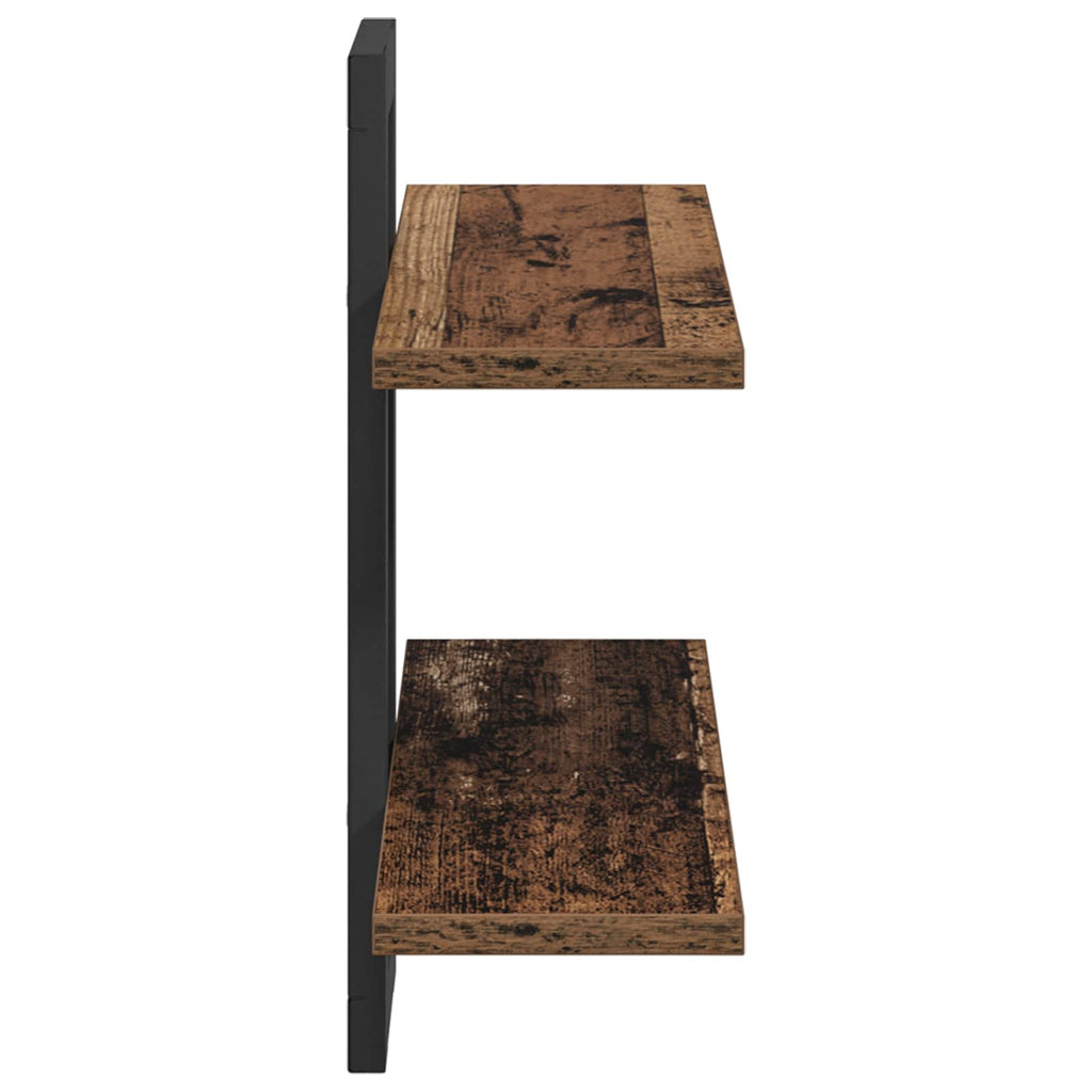 vidaXL Półki wiszące Stare drewno 40 x 15 x 40 cm Drewno inżynieryjne
