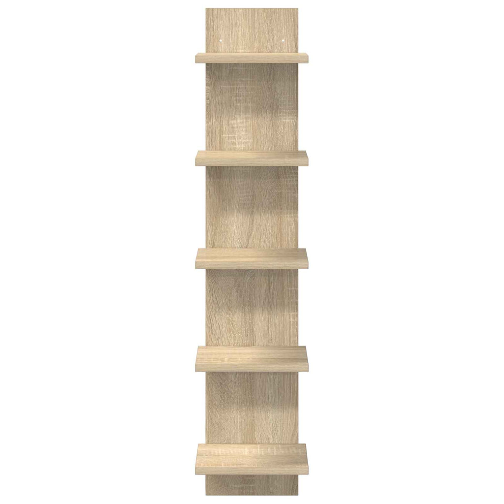 vidaXL Półka ścienna 2 pcs dąb Sonoma 22 x 15 x 100 cm