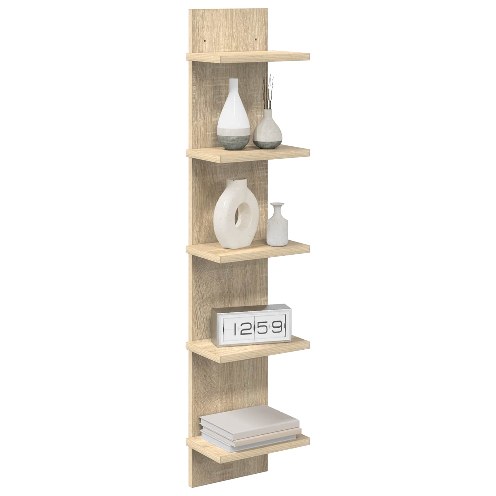 vidaXL Półka ścienna 2 pcs dąb Sonoma 22 x 15 x 100 cm