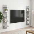 vidaXL Półka ścienna 2 pcs Betonowy szary 22 x 15 x 100 cm