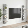 vidaXL Półka ścienna 2 pcs Szary Sonoma 22 x 15 x 100 cm
