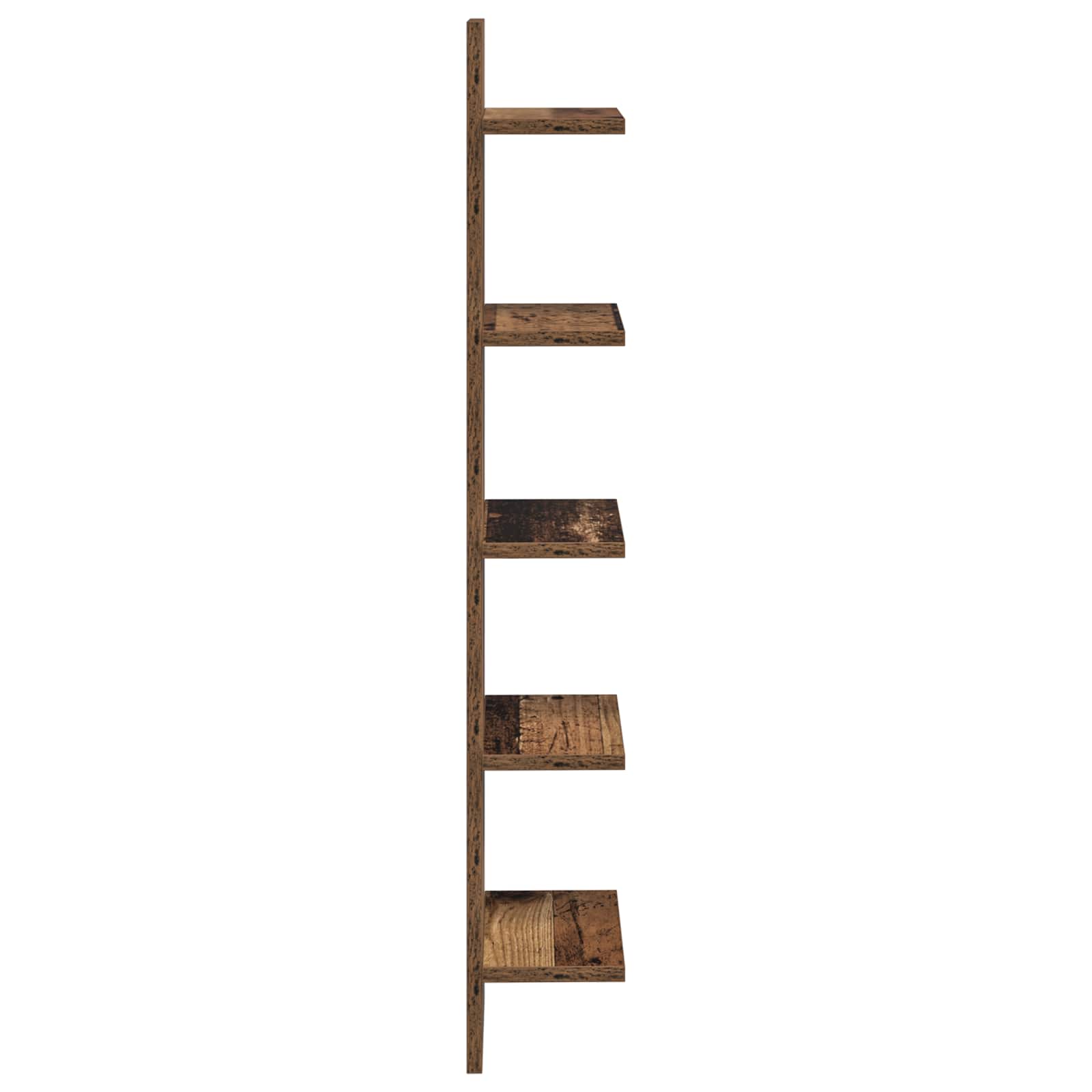 vidaXL Półka ścienna 2 pcs Stare drewno 22 x 15 x 100 cm